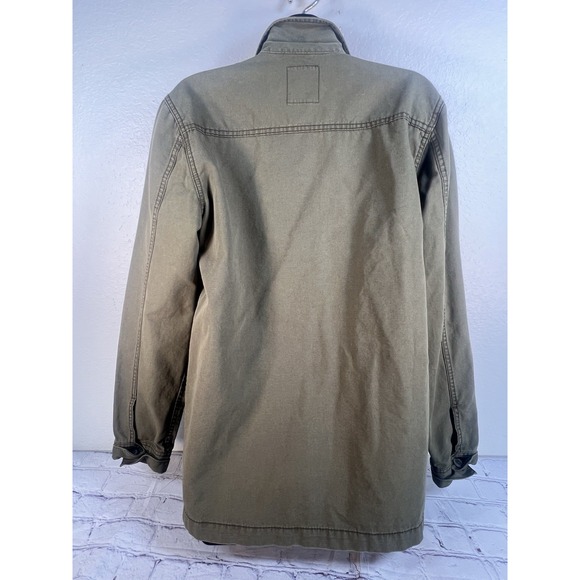 vintage Lucky Brand Jacket Womens S/P Green Military Army‎ Utility Grunge - Picture 6 of 8